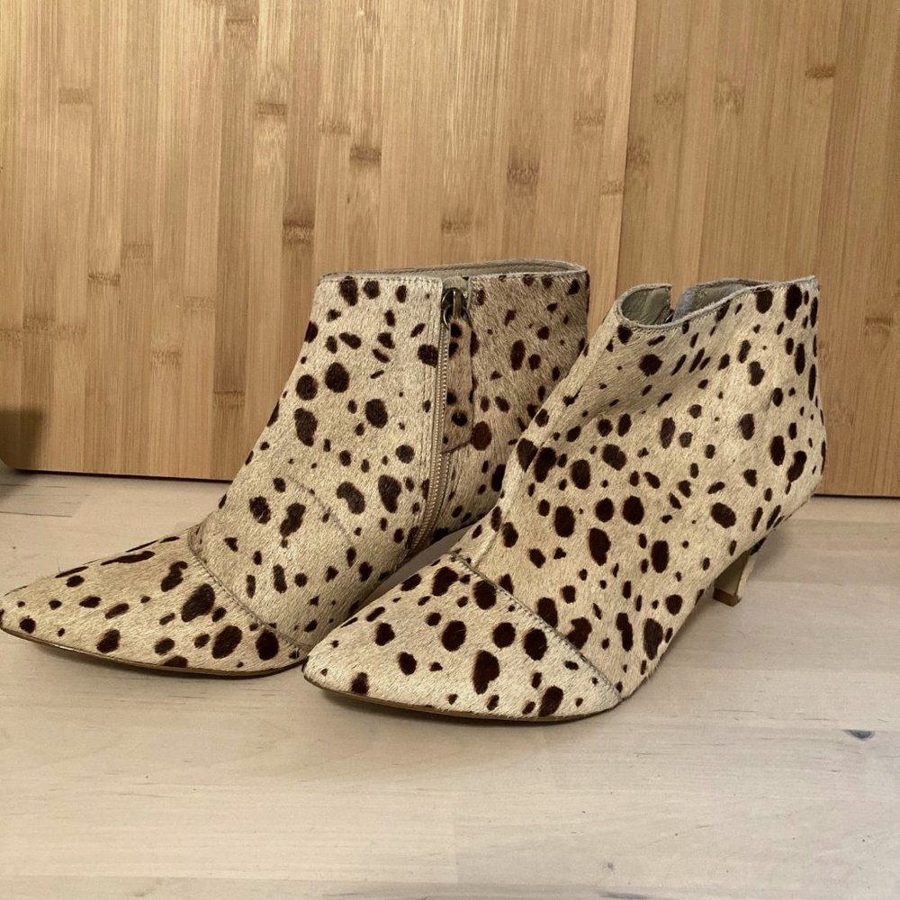 Matisse Pointed Toe Ankle Bootie Calf Hair